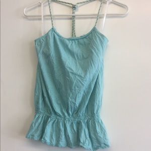 2 teal tank tops